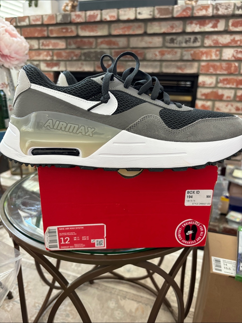 Nike Air Max SYSTM Mens 12 DM9537-002 Dark Smoke Grey